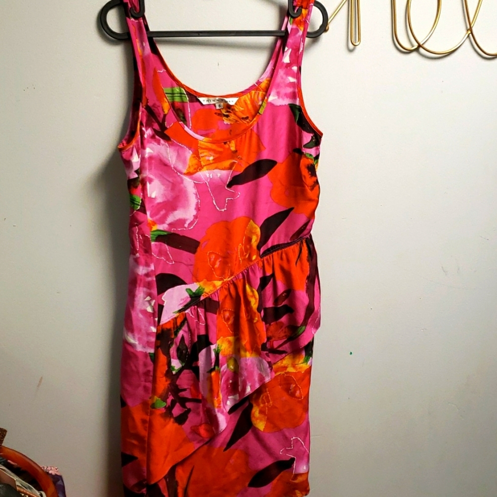 Trina Turk Women's Multicolor Silk Ruffled  Dress. Sz 6